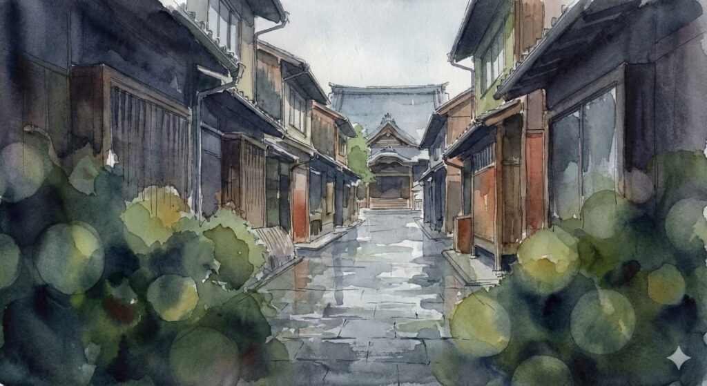 徒然草第六段のイメージです。