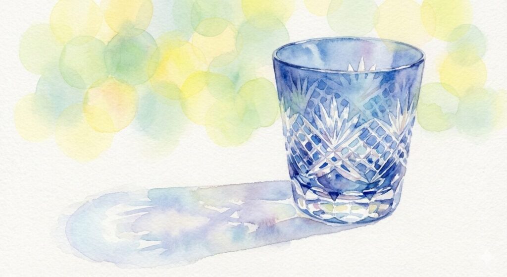 徒然草第三段に出てくる宝石でできた超綺麗なグラスをイメージしてみました