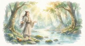 徒然草第十八段のイメージ図