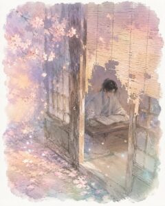 徒然草第四十三段のイメージ